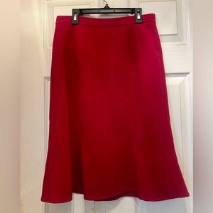 WHBM flare Skirt brick red size 6